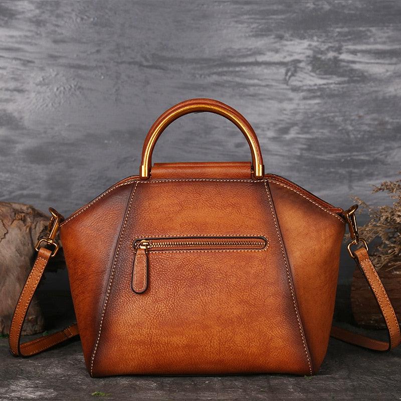 Mandala Embossed Leather Shoulder Bag - Rustic Avenue