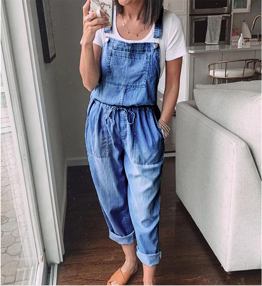 Cowgirl Drawstring Denim Overalls | Comfortable & Stylish for Every Cowgirl - Rustic Avenue