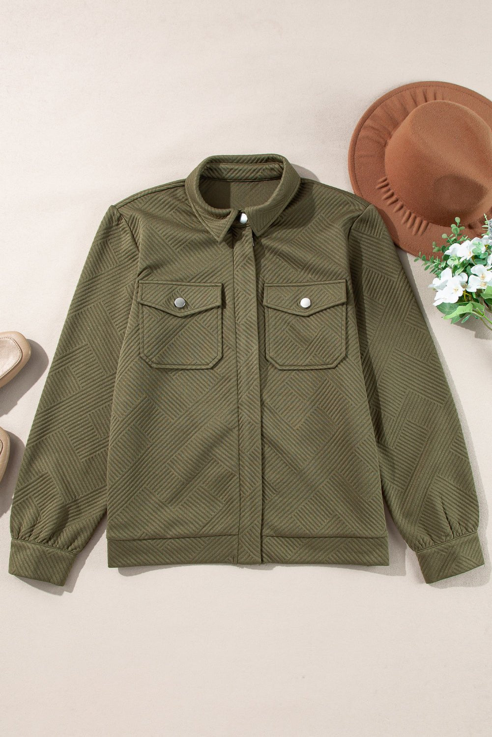 Remi Zip Up Flap Shirt - Rustic Avenue