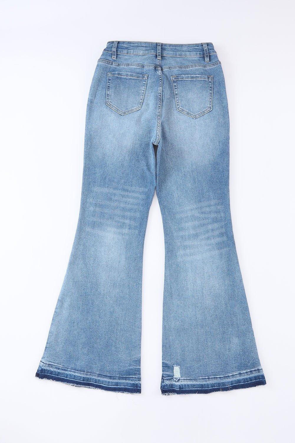 Kyra Waist Distressed Flared Jeans - Rustic Avenue
