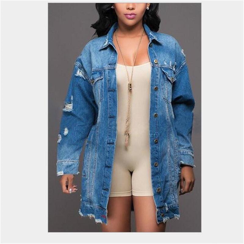 Cowgirl Chic Boyfriend Denim Jacket | Distressed & Stylish Western Outerwear - Rustic Avenue