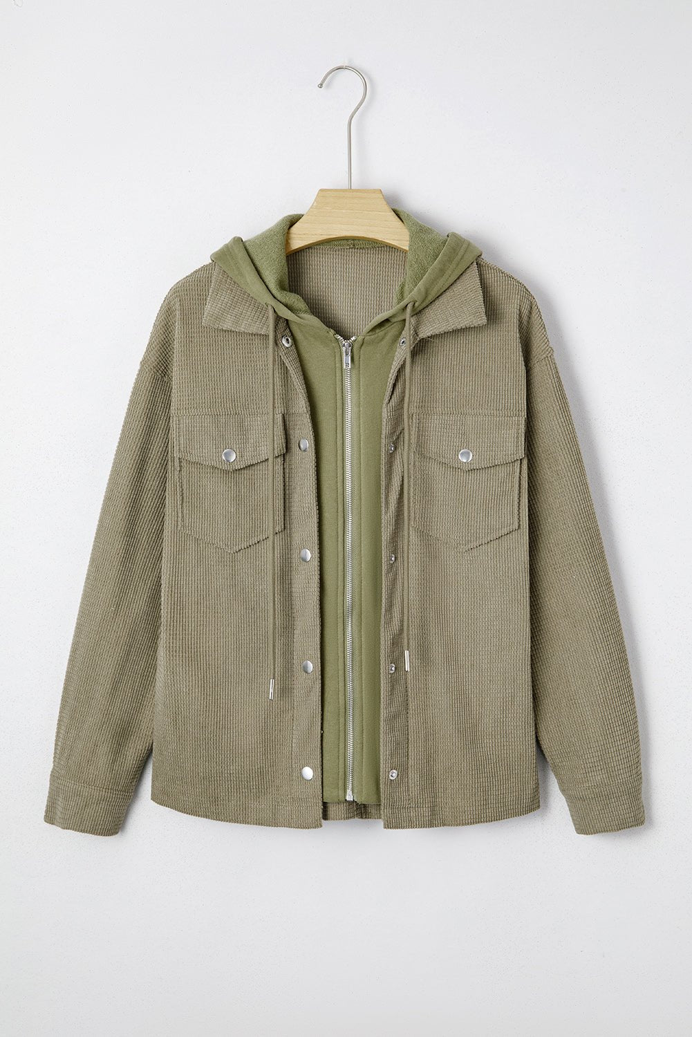 Undine Knit Textured Hooded Jacket - Rustic Avenue