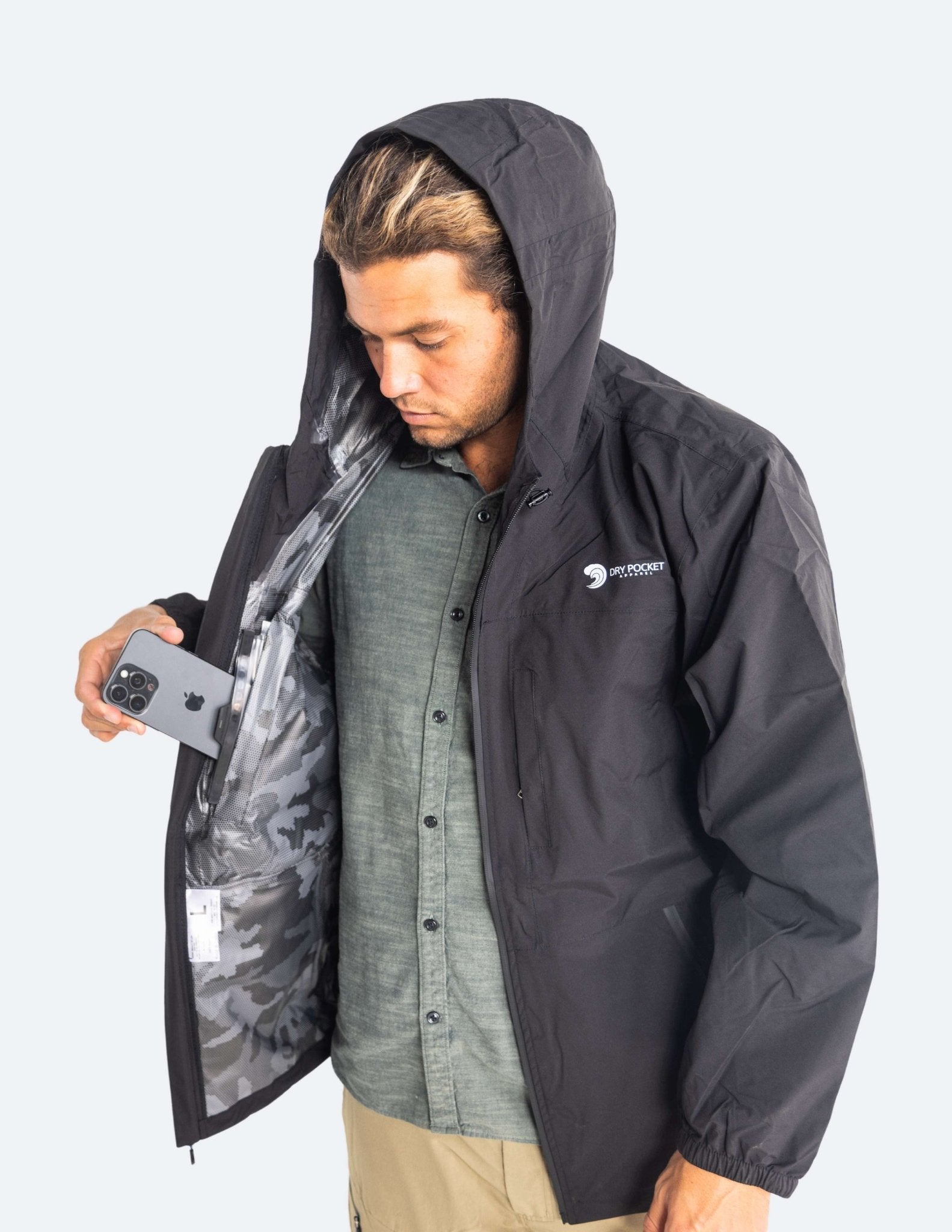 Waterproof Rain Jacket With A Waterproof Pocket - Rustic Avenue