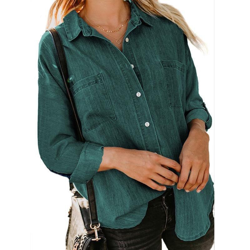 SilkSoft Loose Fit Denim Shirt - Rustic Avenue
