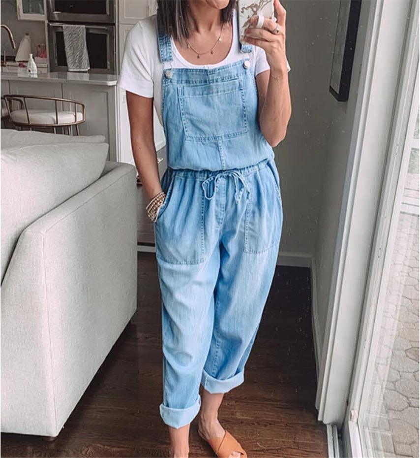Cowgirl Drawstring Denim Overalls | Comfortable & Stylish for Every Cowgirl - Rustic Avenue