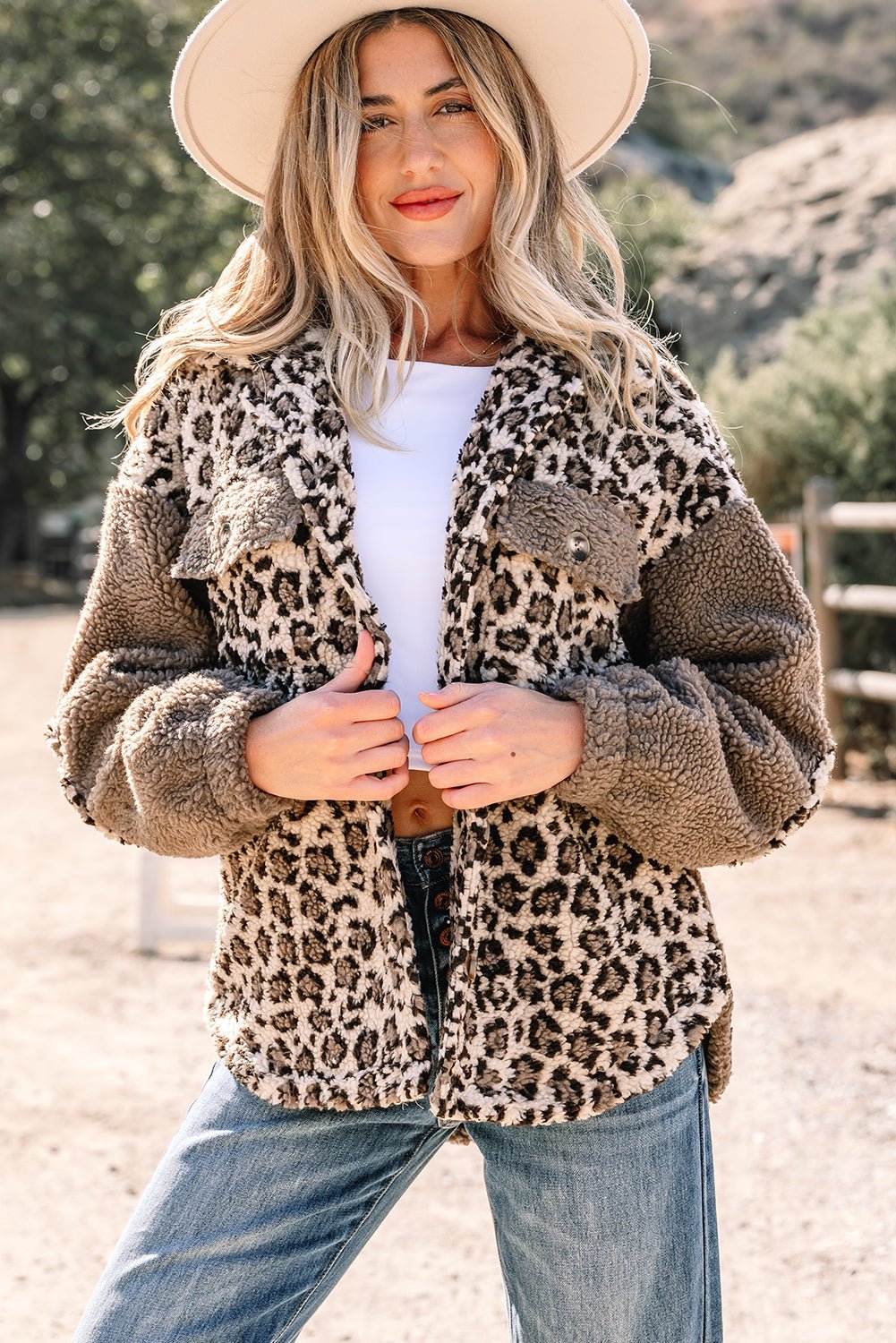 Alianna Flap Collared Up Jacket - Rustic Avenue