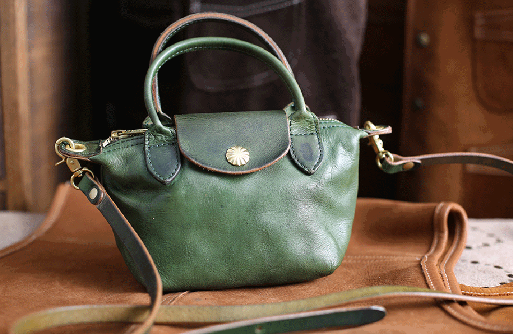 Vintage Luxe Horse Skin Leather Handbag