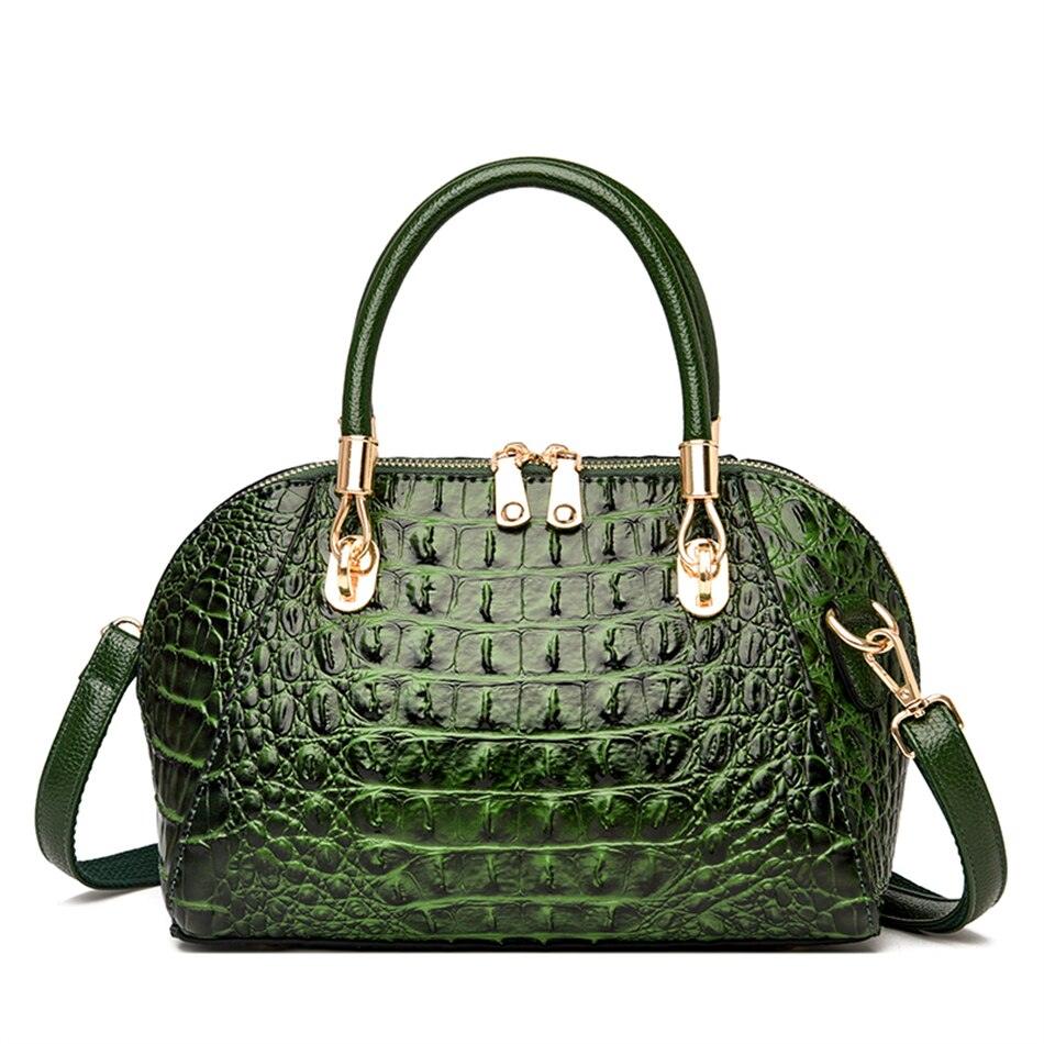 Crocodile Pattern Messenger Shoulder Bag – Stylish Cowgirl Bag for Any Occasion - Rustic Avenue