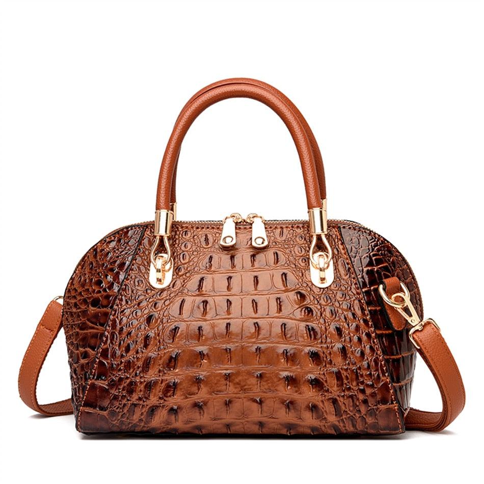 Crocodile Pattern Messenger Shoulder Bag – Stylish Cowgirl Bag for Any Occasion - Rustic Avenue