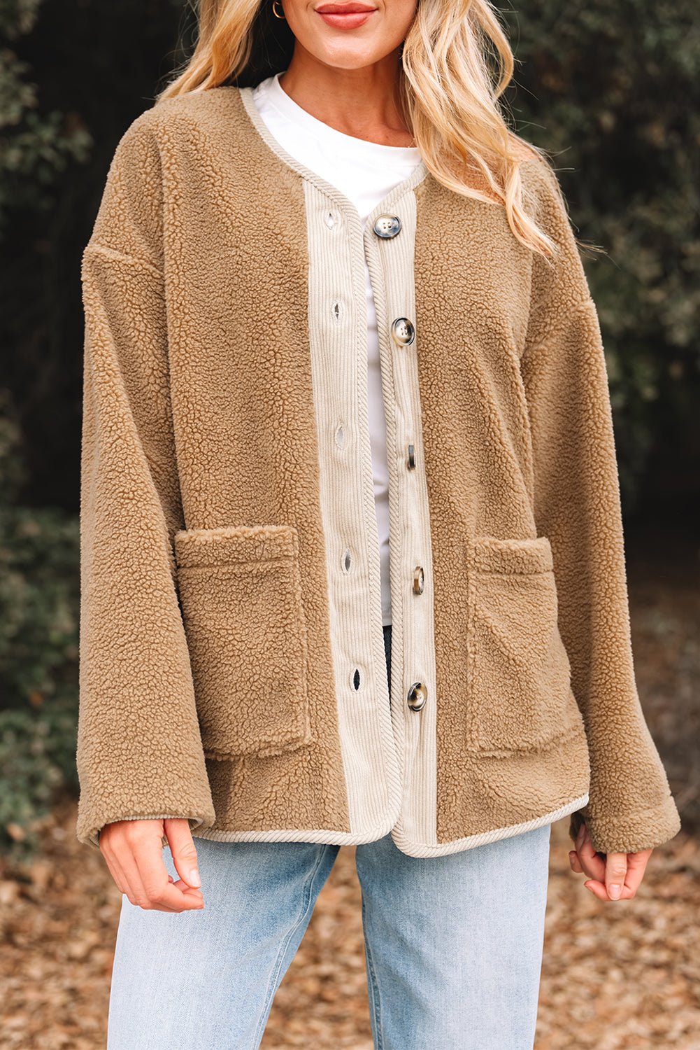 Lilisha Corduroy Edge Patchwork Jacket - Rustic Avenue