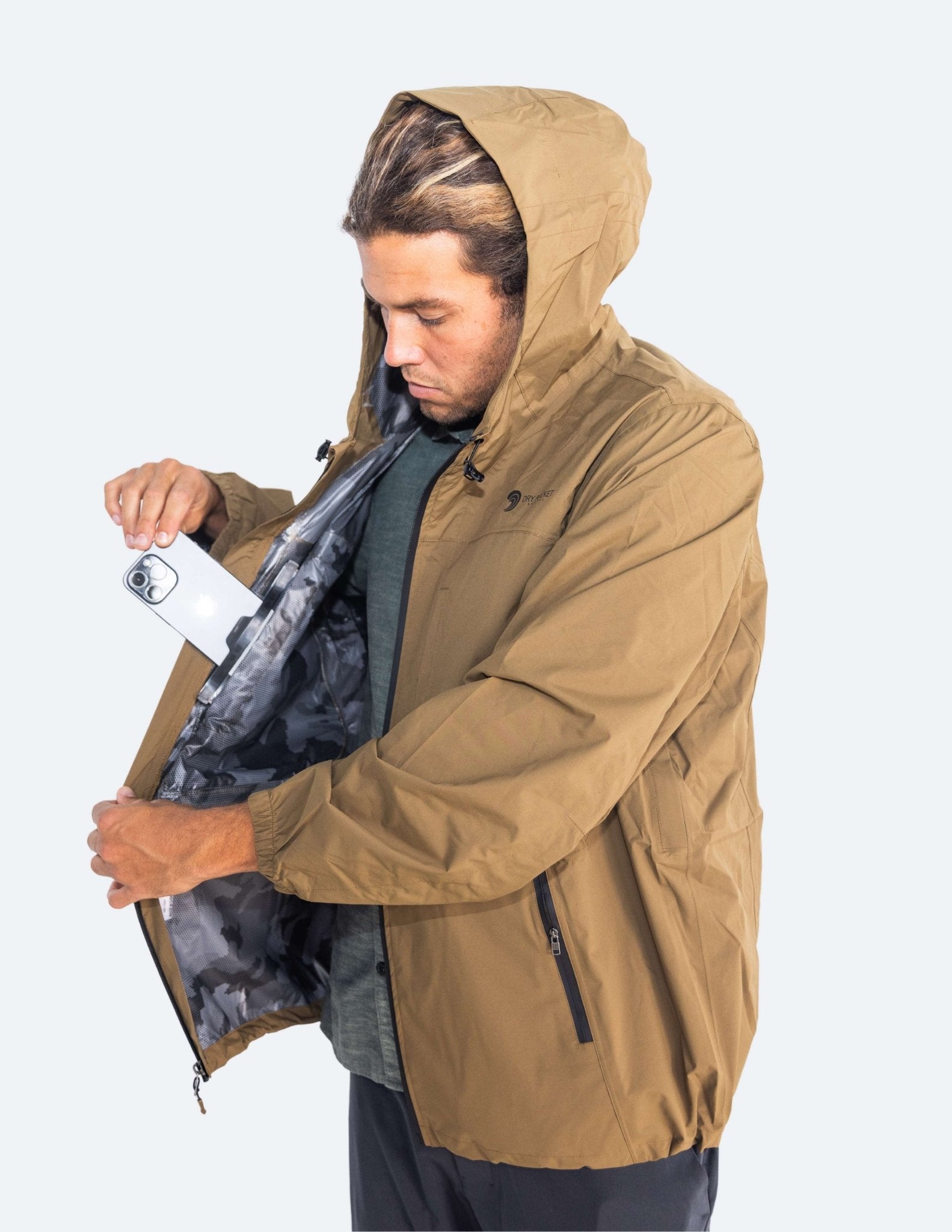 Waterproof Rain Jacket With A Waterproof Pocket - Rustic Avenue