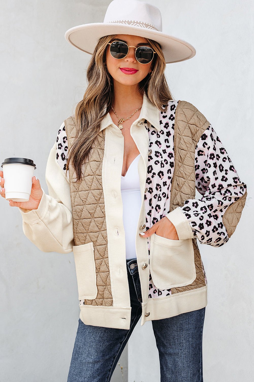 Novaza Quilted Patchwork Front Jacket - Rustic Avenue