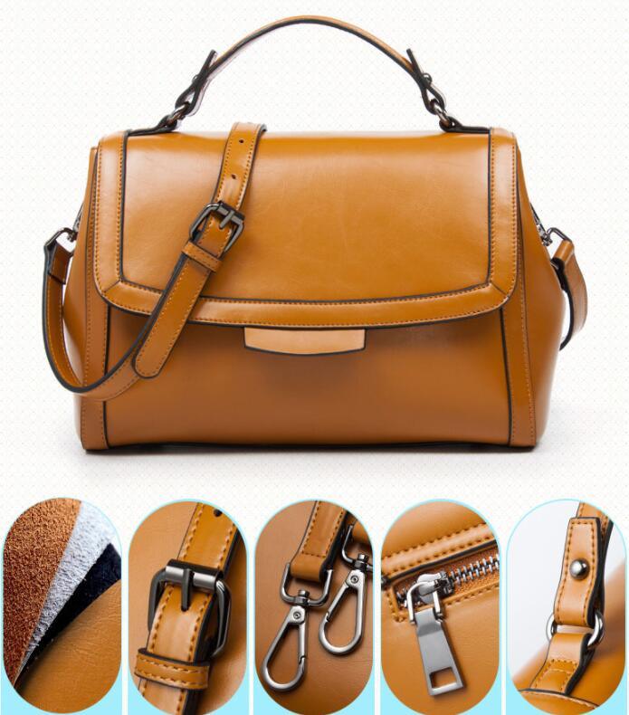 Luxury Genuine Leather Fashion Handbag for Cowgirls - Premium Black & Retro Brown - Rustic Avenue