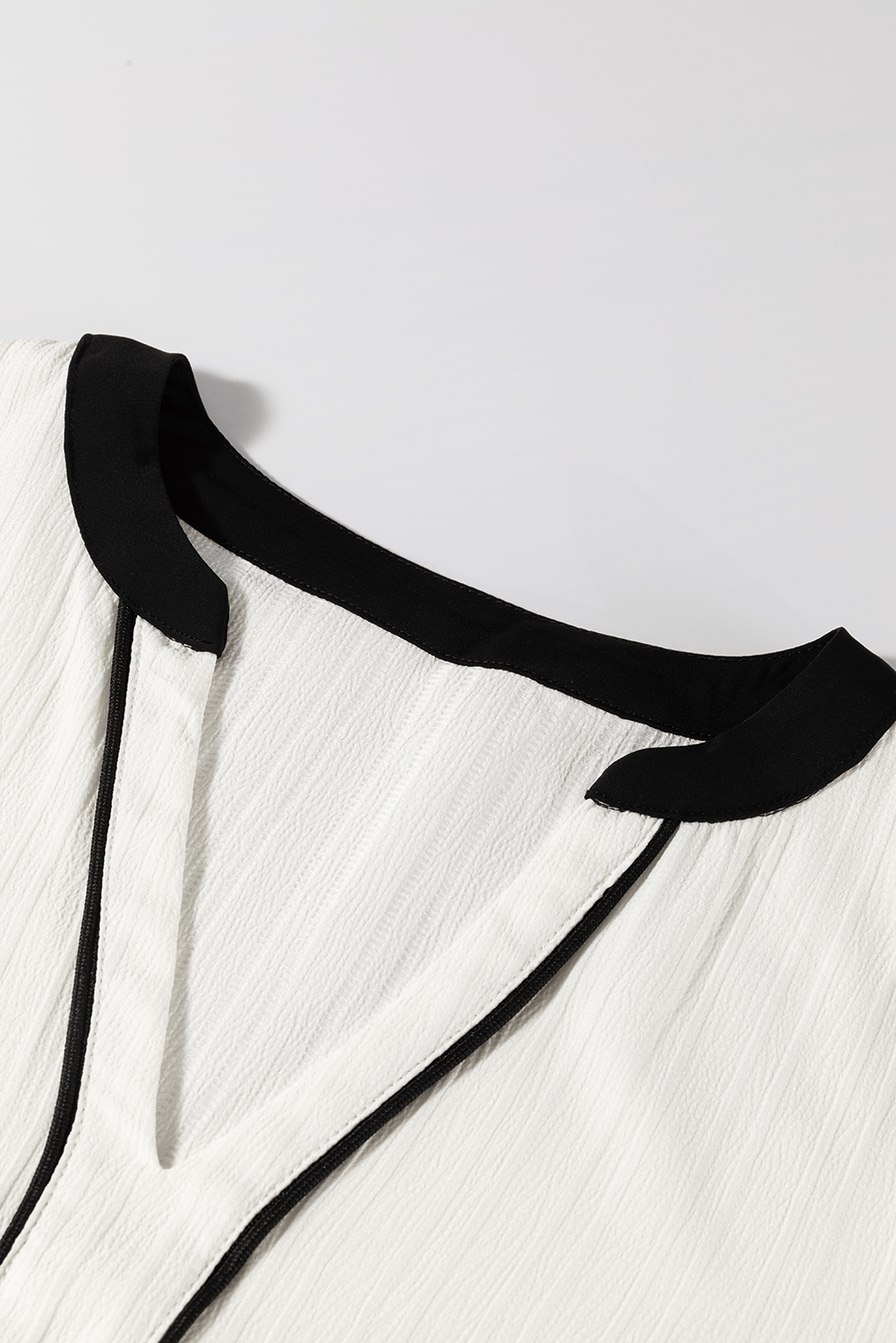 Ramila Textured Colorblock Elegant Blouse - Rustic Avenue