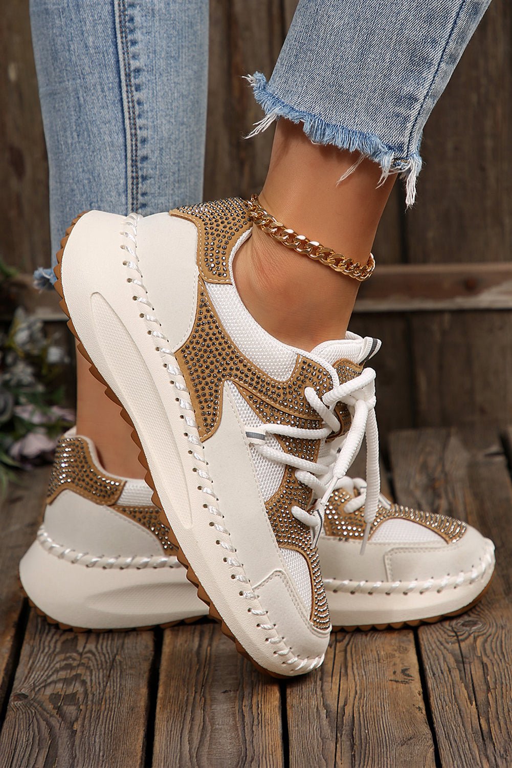 Abigail Lace Up Breathable Sneakers - Rustic Avenue
