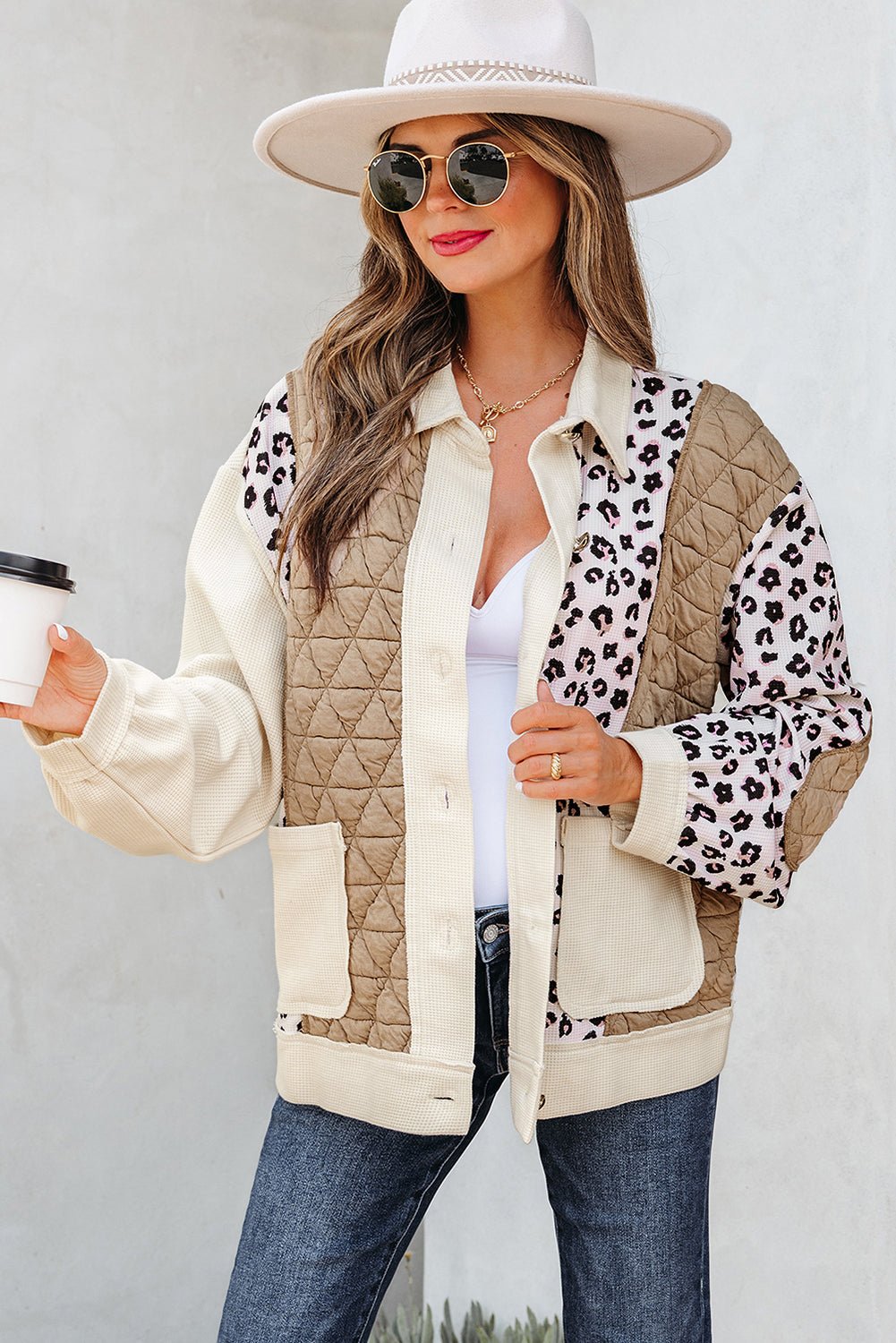 Novaza Quilted Patchwork Front Jacket - Rustic Avenue