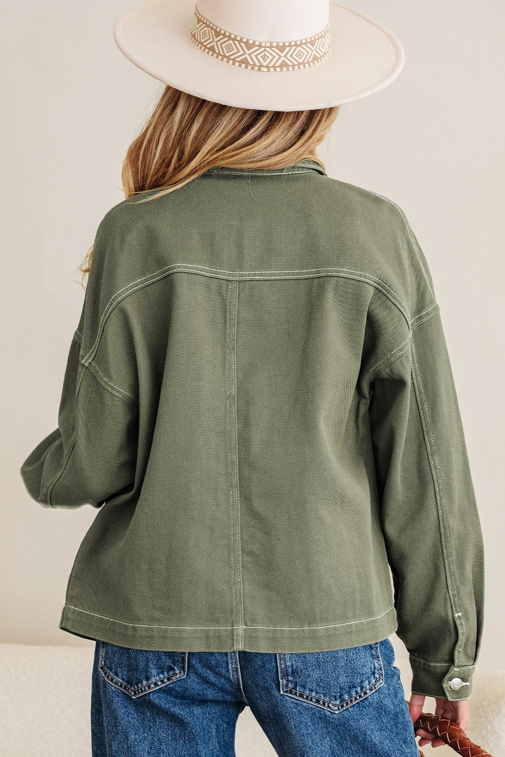 Isabella Collared Front Boyfriend Jacket - Rustic Avenue