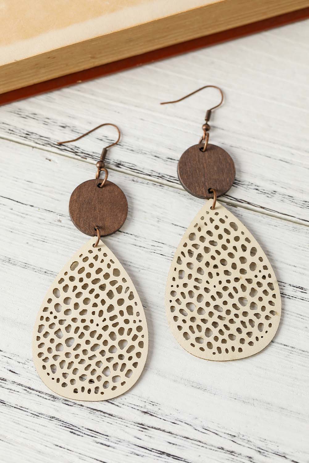 Cut - Out Water Drop Hook Earrings - Rustic Avenue