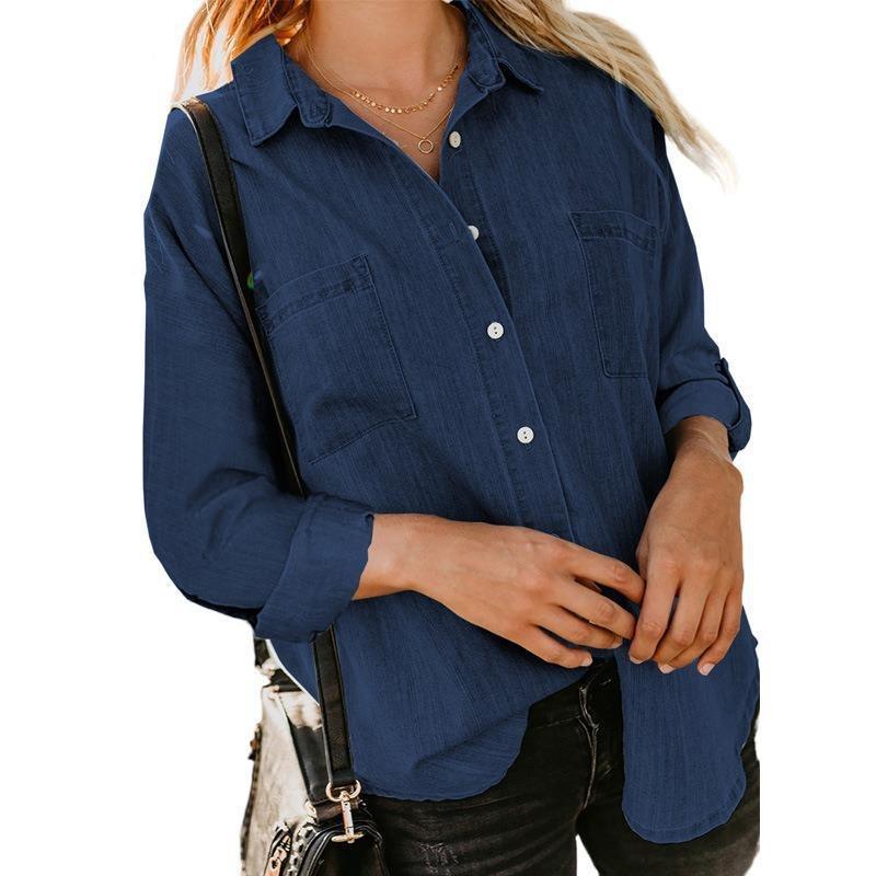 SilkSoft Loose Fit Denim Shirt - Rustic Avenue