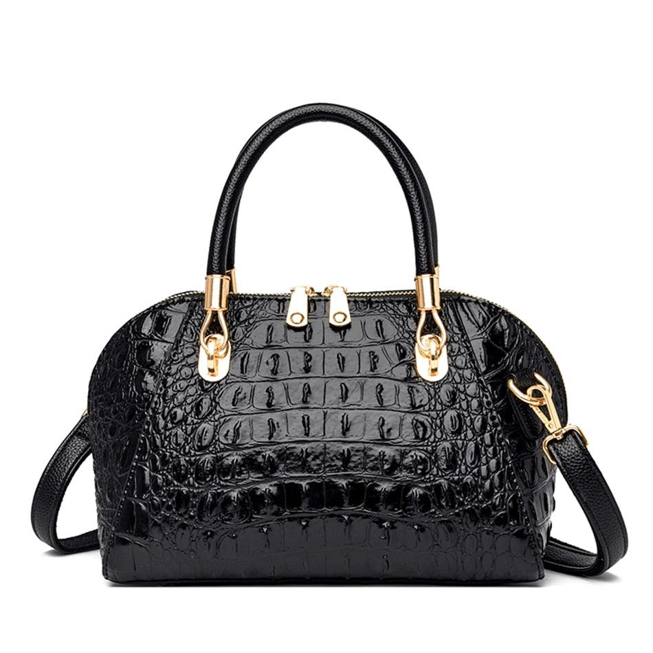 Crocodile Pattern Messenger Shoulder Bag – Stylish Cowgirl Bag for Any Occasion - Rustic Avenue