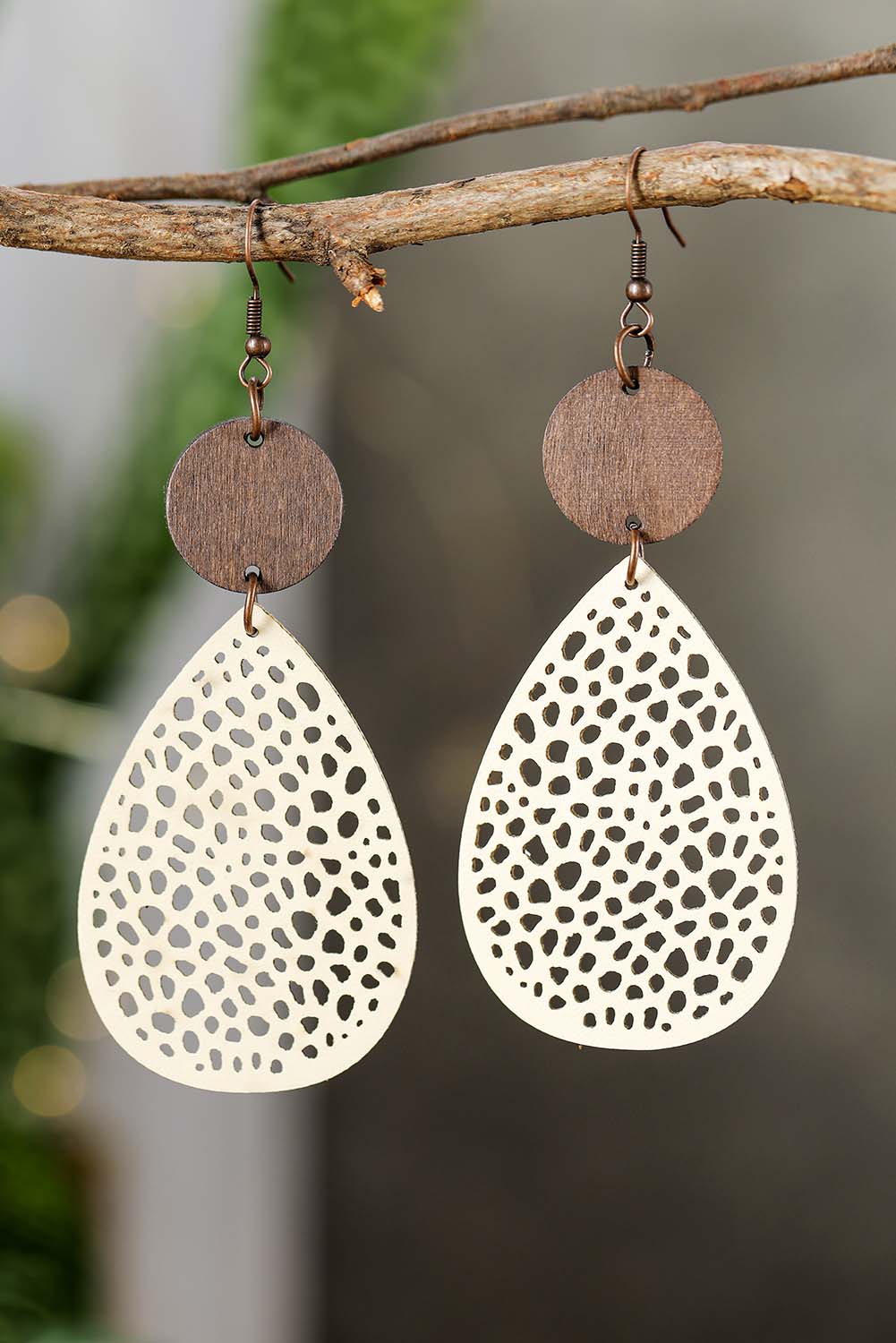 Cut - Out Water Drop Hook Earrings - Rustic Avenue