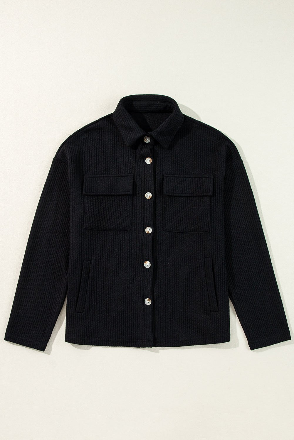 Lilith Corduroy Buttoned Long Sleeve Jacket - Rustic Avenue