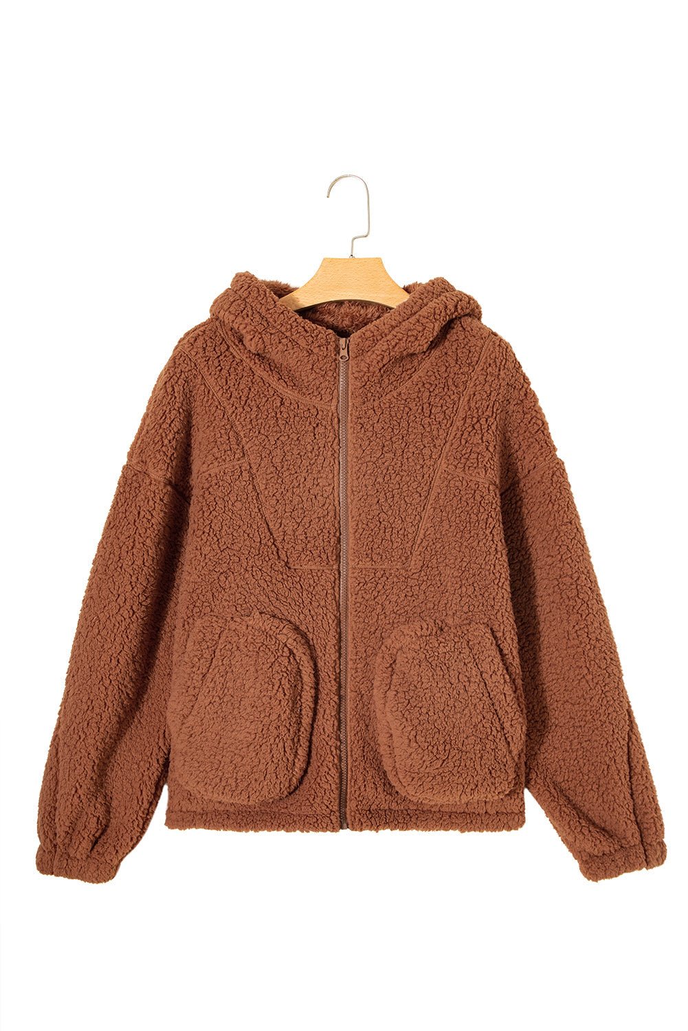 Bethany Up Hooded Sherpa Jacket - Rustic Avenue