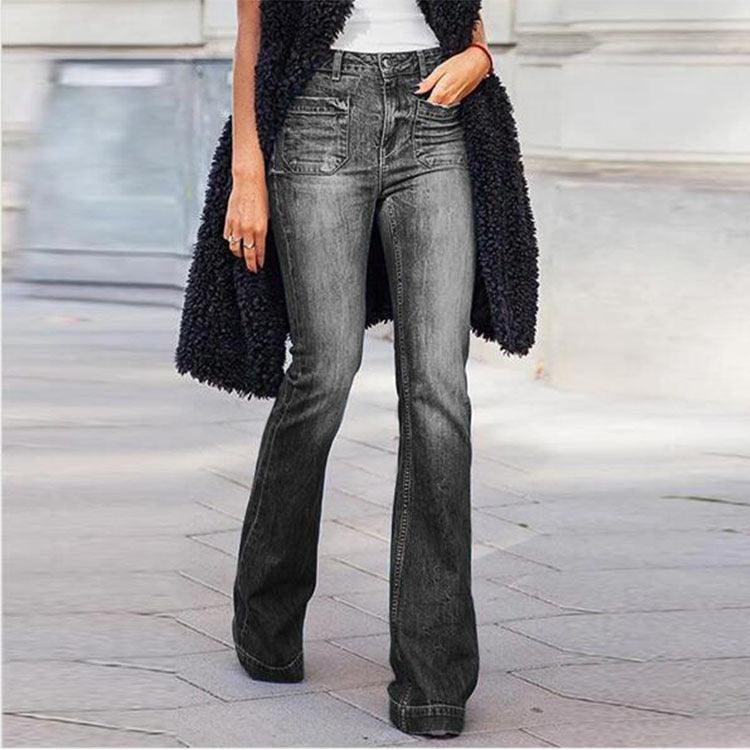 Cowgirl Chic Wide Flare Jeans - Stylish Denim Flare Pants for Trendy Women - Rustic Avenue