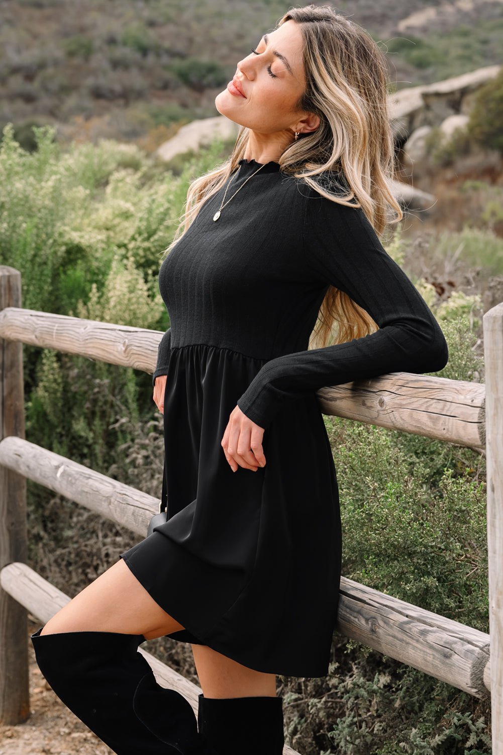 Beajena Long Sleeve Mini Dress - Rustic Avenue