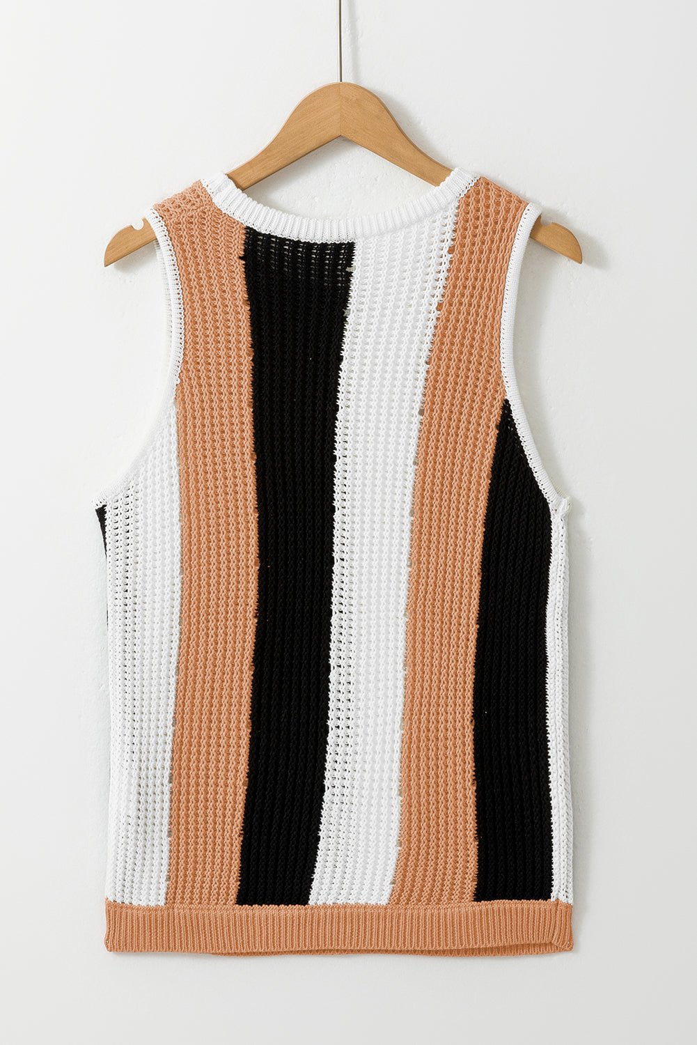 Juliette Block Sleeveless Knitted Sweater - Rustic Avenue