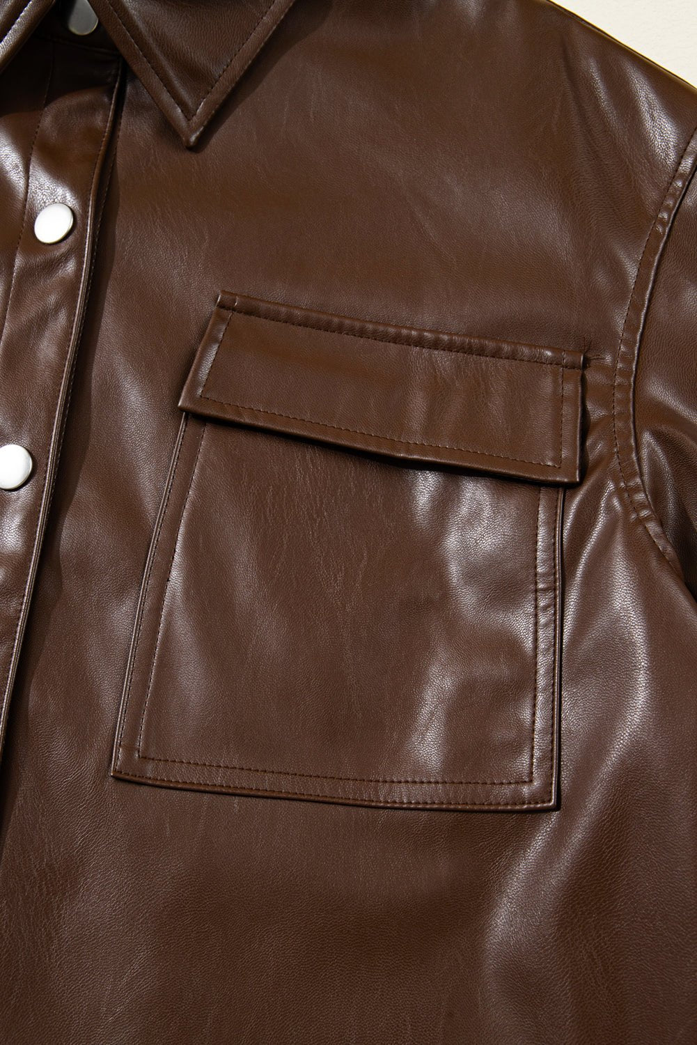 Mila Drawstring Hem Leather Jacket - Rustic Avenue