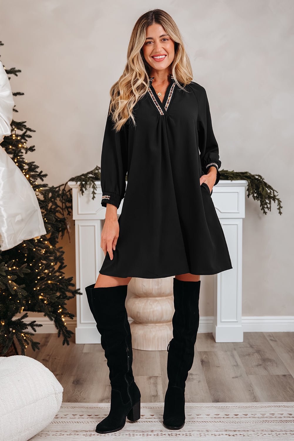 Quincy Sleeve Shift Mini Dress - Rustic Avenue