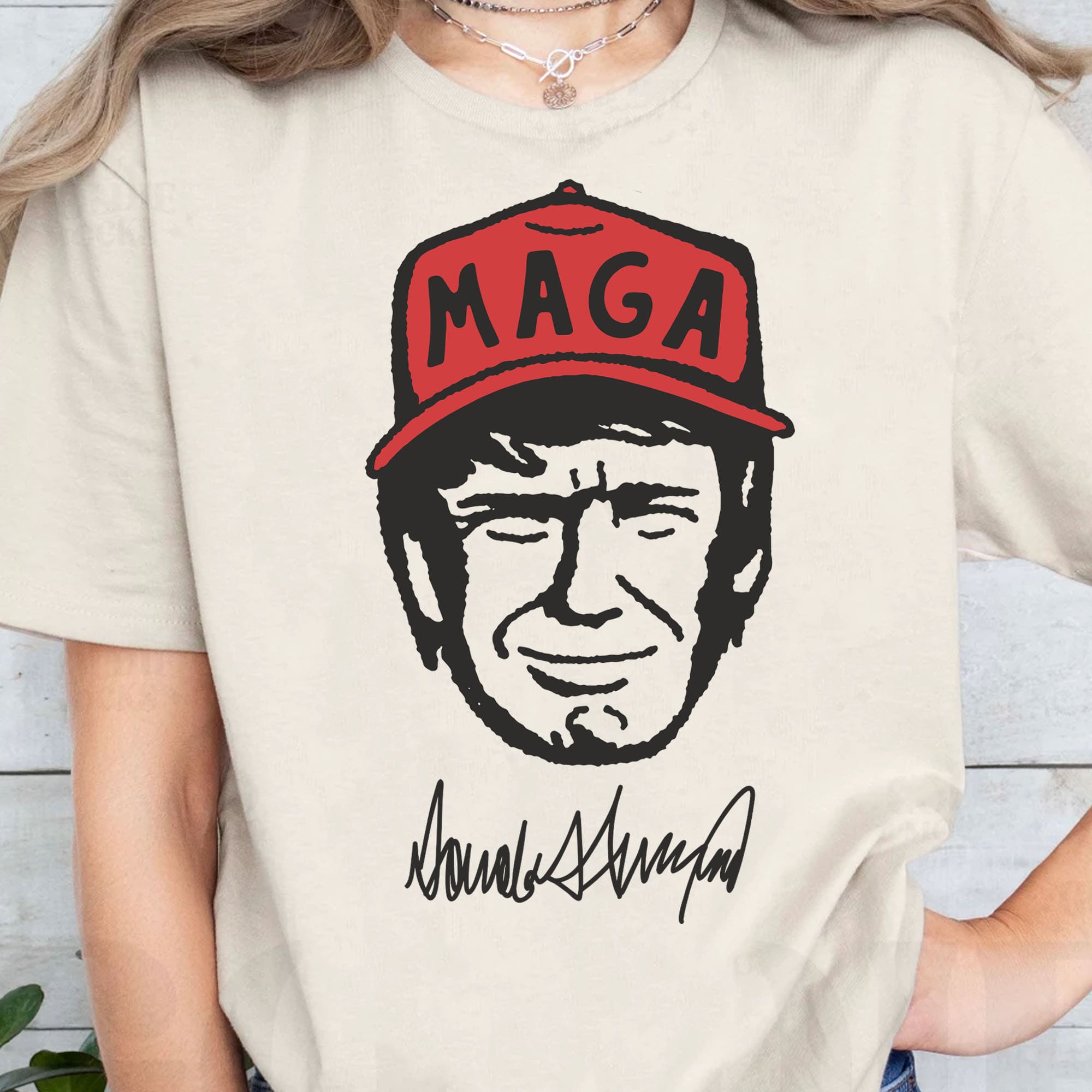 Trump MAGA Hat Cartoon Shirt, Trump MAGA Sweatshirt, Republican Sweater T1588 - GOP - Rustic Avenue