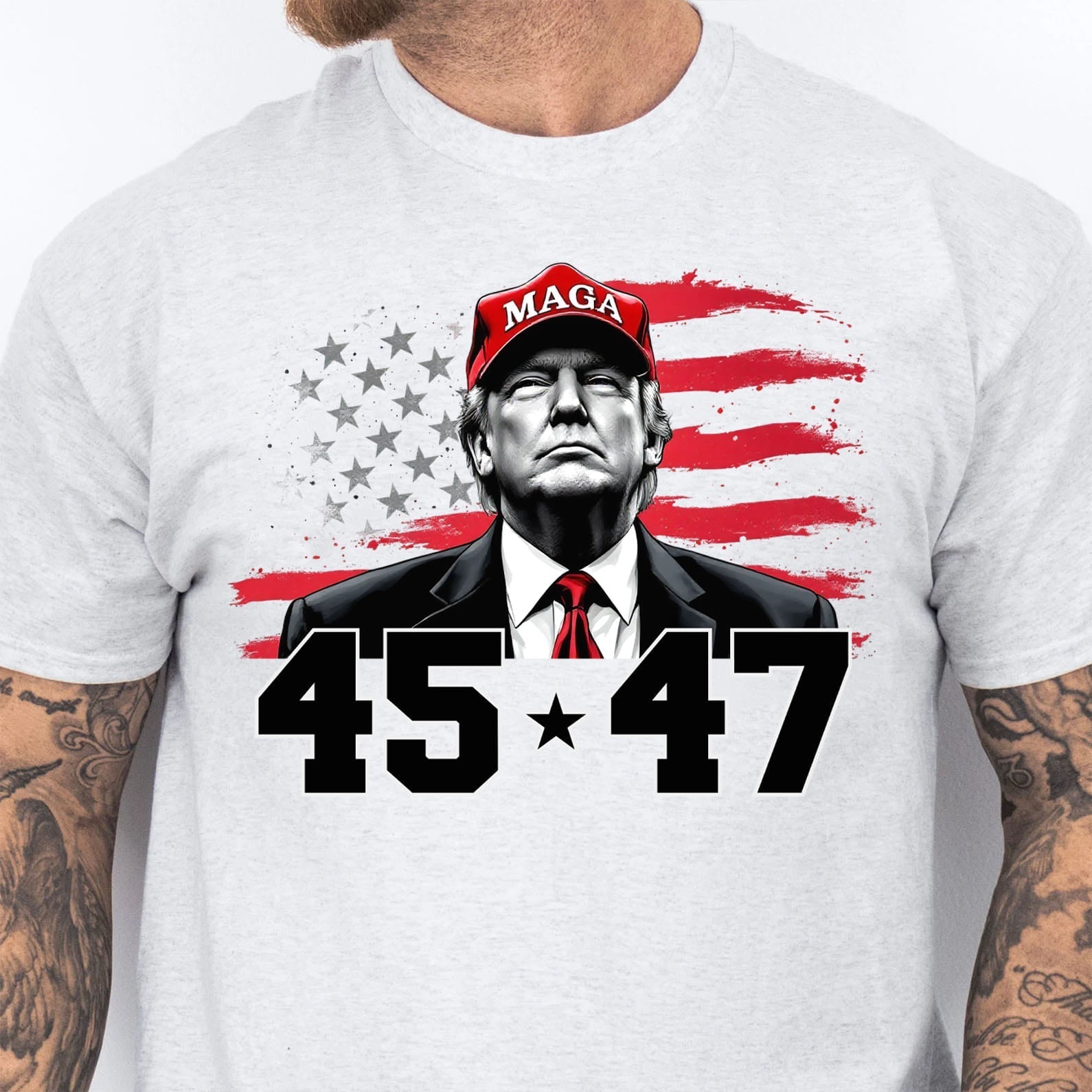 Trump MAGA 45 47 Shirt, President 47th Trump, Trump Patriotic Shirt, Republican Shirt Bright 681981 - GOP - Rustic Avenue