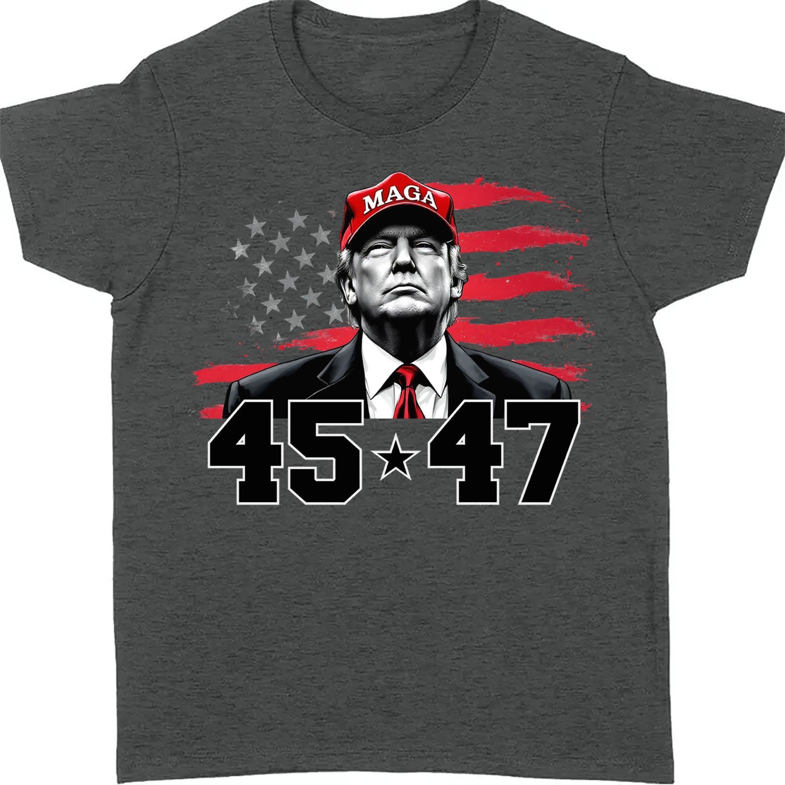 Trump MAGA 45 47 Shirt, President 47th Trump Shirt, Trump Patriotic Shirt, Republican Dark Shirt 681981 - GOP - Rustic Avenue