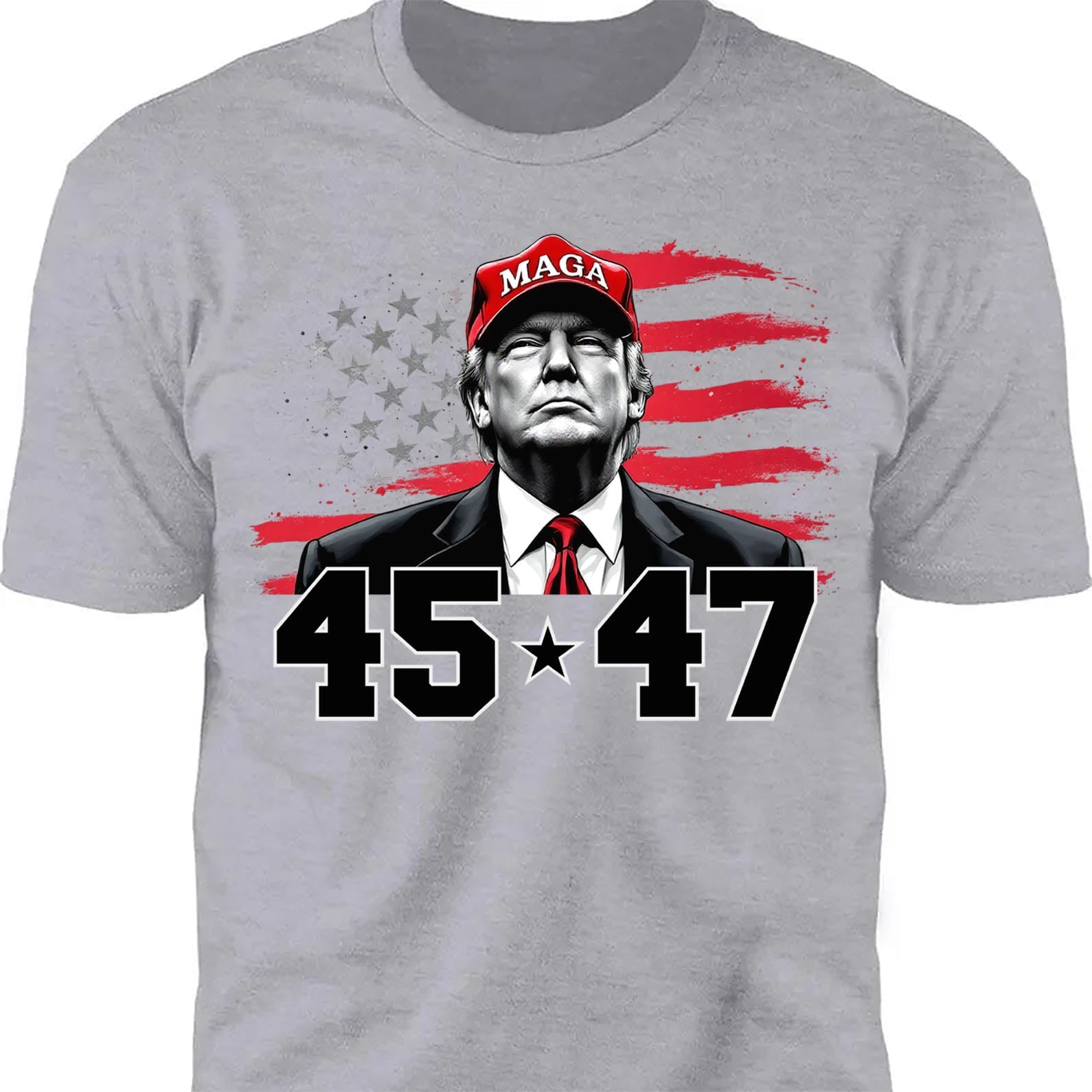 Trump MAGA 45 47 Shirt, President 47th Trump Shirt, Trump Patriotic Shirt, Republican Dark Shirt 681981 - GOP - Rustic Avenue