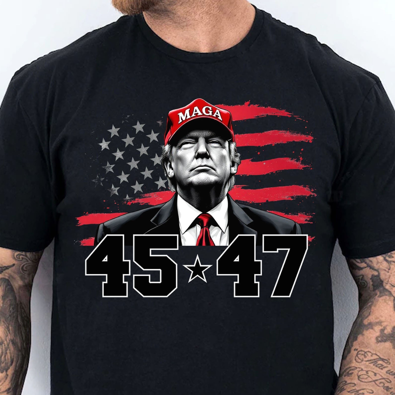 Trump MAGA 45 47 Shirt, President 47th Trump Shirt, Trump Patriotic Shirt, Republican Dark Shirt 681981 - GOP - Rustic Avenue
