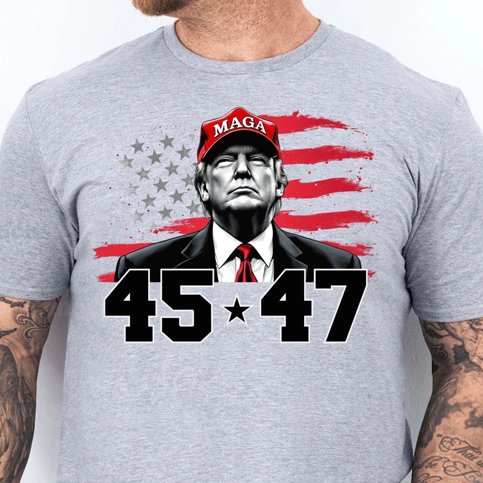 Trump MAGA 45 47 Shirt, President 47th Trump, Trump Patriotic Shirt, Republican Shirt Bright 681981 - GOP - Rustic Avenue