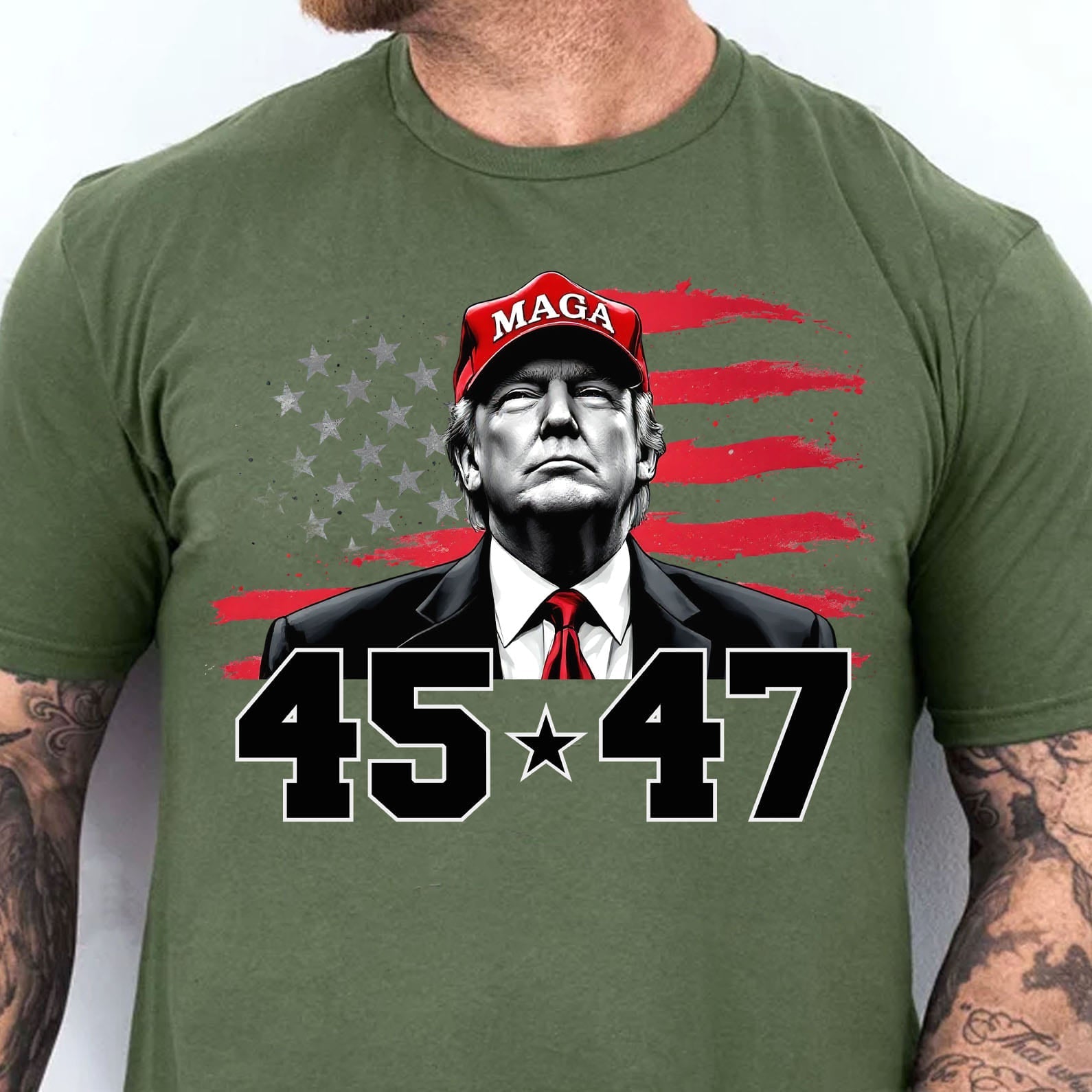 Trump MAGA 45 47 Shirt, President 47th Trump Shirt, Trump Patriotic Shirt, Republican Dark Shirt 681981 - GOP - Rustic Avenue