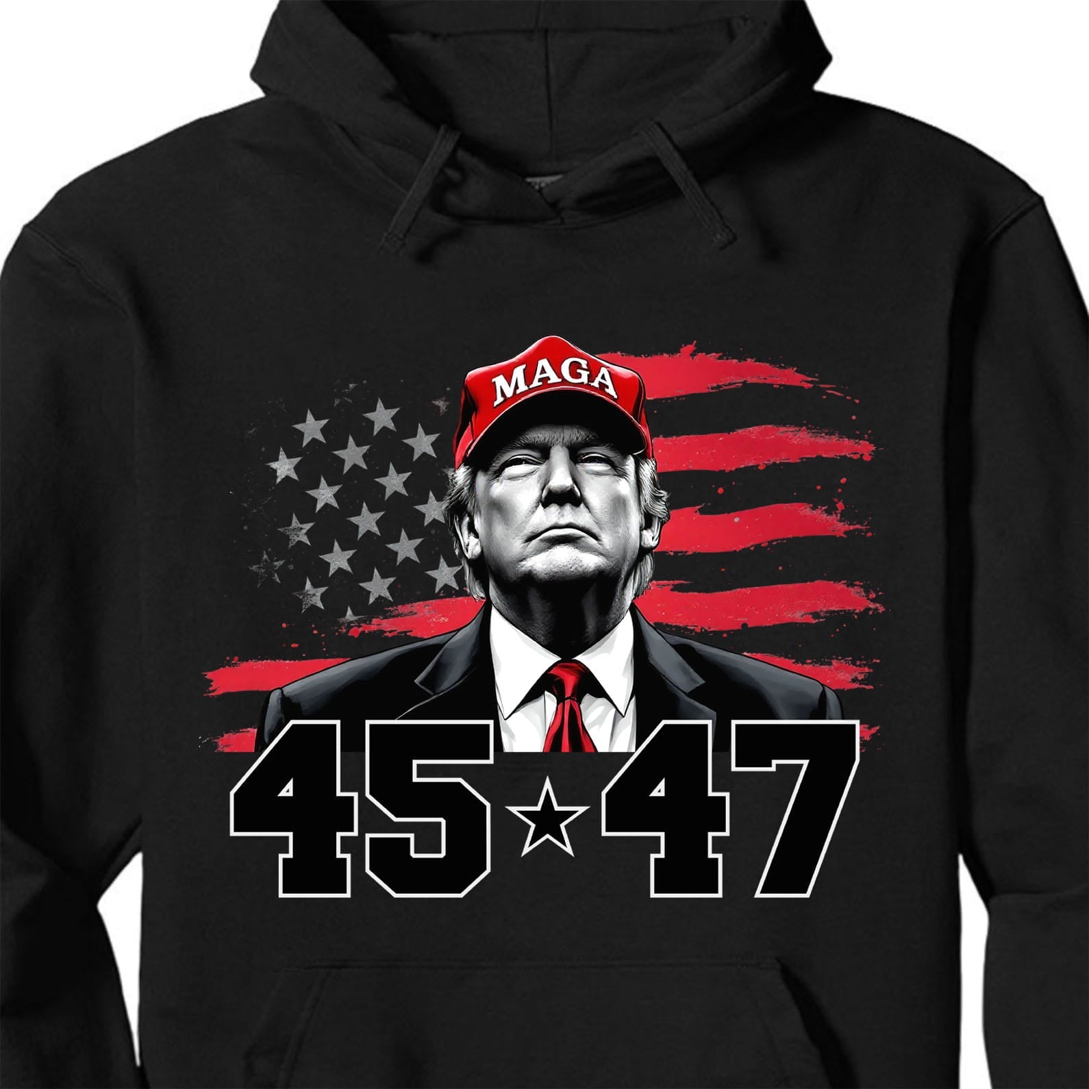 Trump MAGA 45 47 Shirt, President 47th Trump Shirt, Trump Patriotic Shirt, Republican Dark Shirt 681981 - GOP - Rustic Avenue