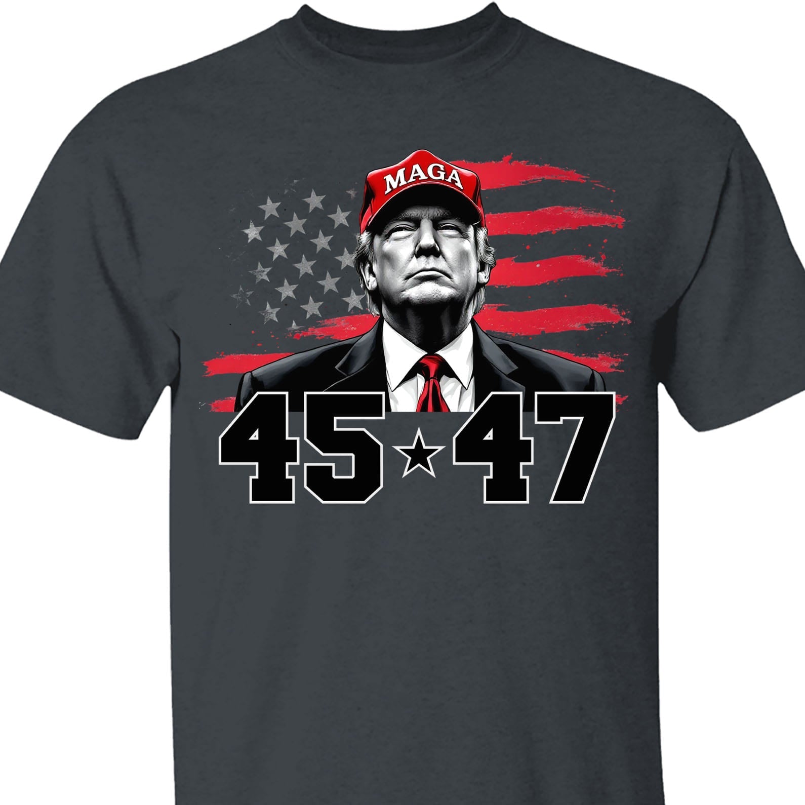 Trump MAGA 45 47 Shirt, President 47th Trump Shirt, Trump Patriotic Shirt, Republican Dark Shirt 681981 - GOP - Rustic Avenue