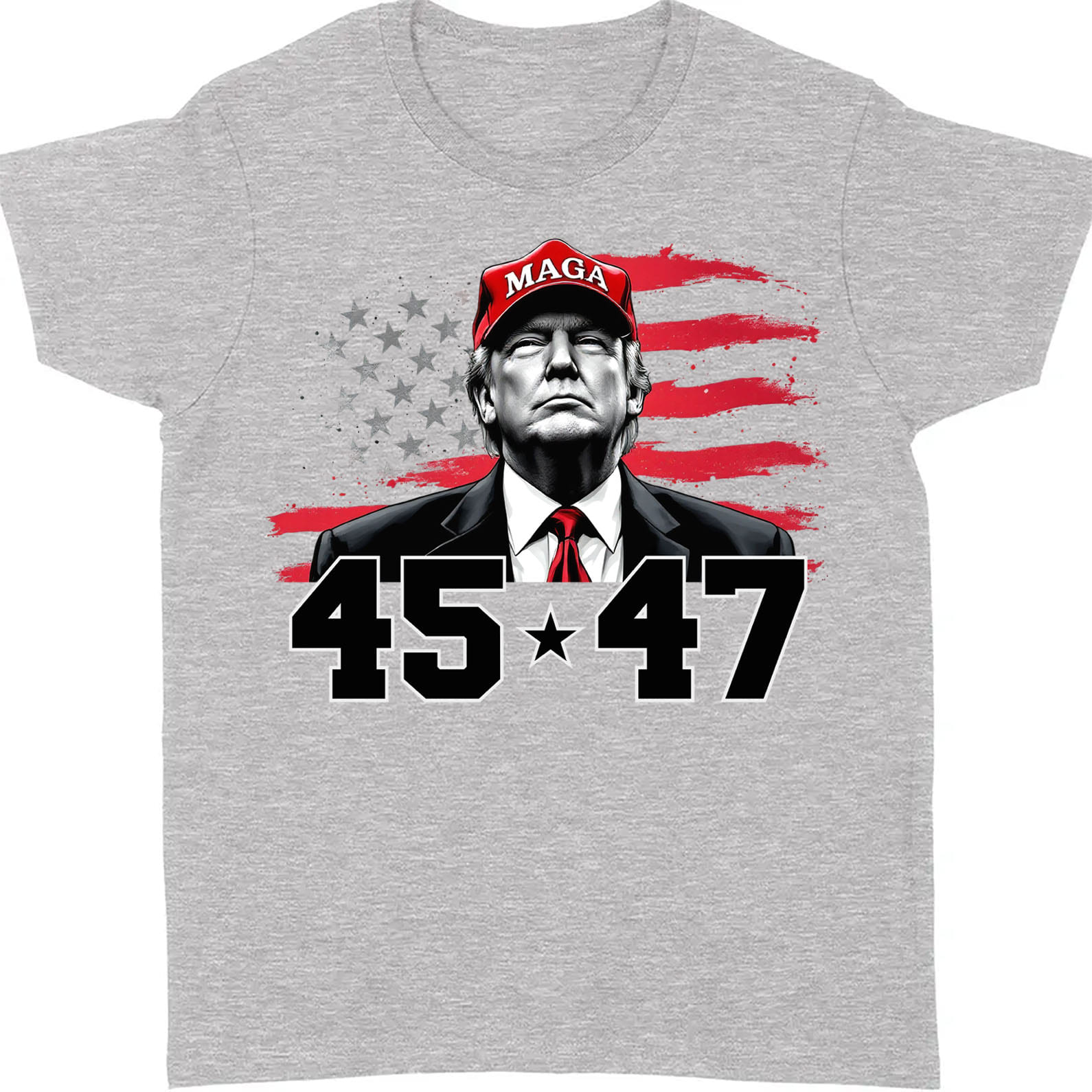 Trump MAGA 45 47 Shirt, President 47th Trump Shirt, Trump Patriotic Shirt, Republican Dark Shirt 681981 - GOP - Rustic Avenue