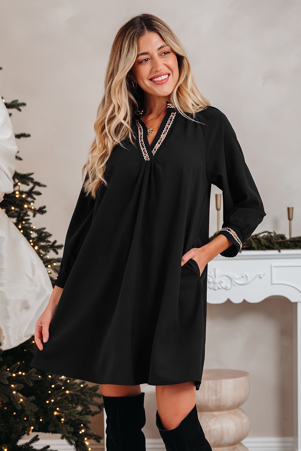 Quincy Sleeve Shift Mini Dress - Rustic Avenue