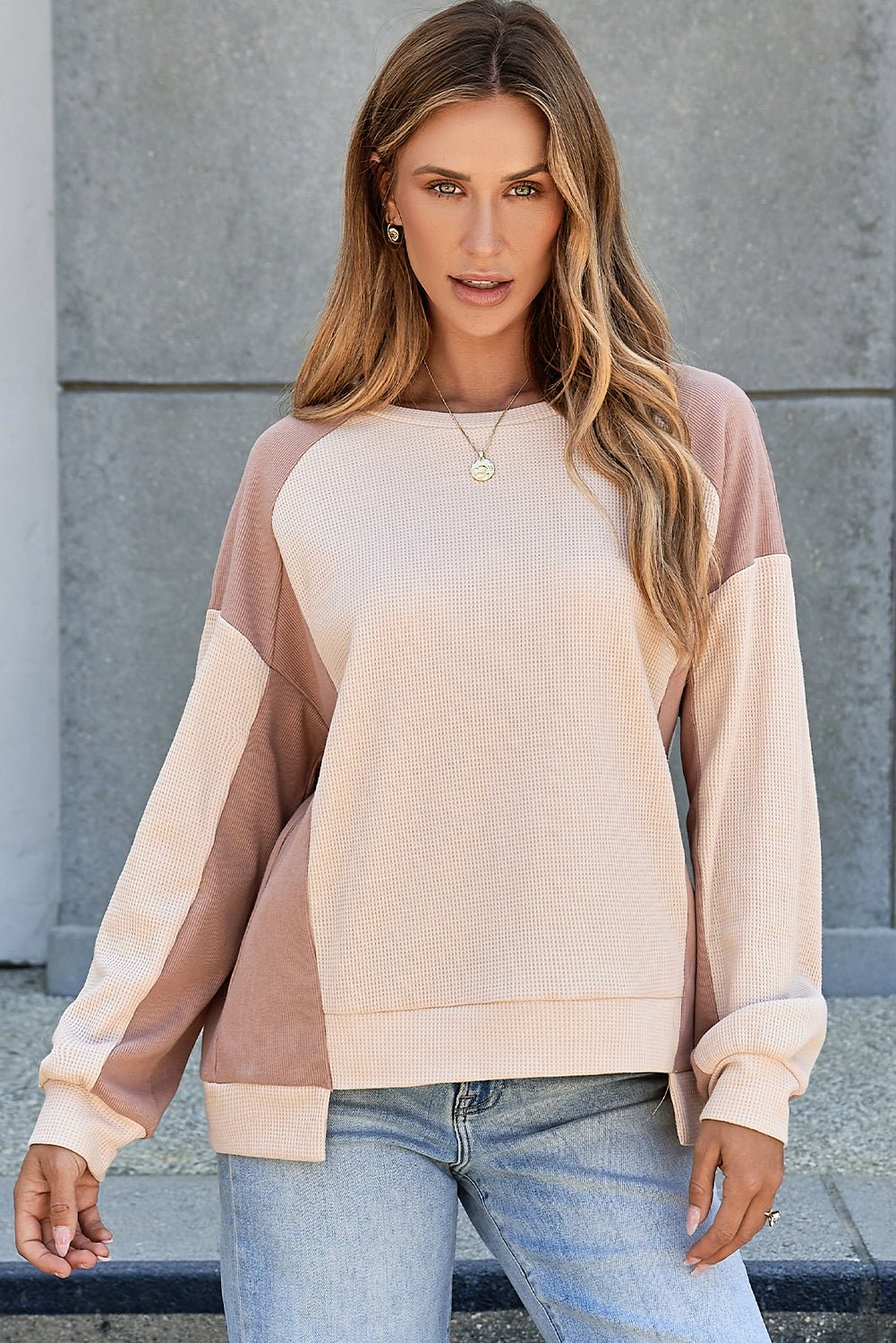 Lavender Low Raglan Sleeve Sweatshirt - Rustic Avenue