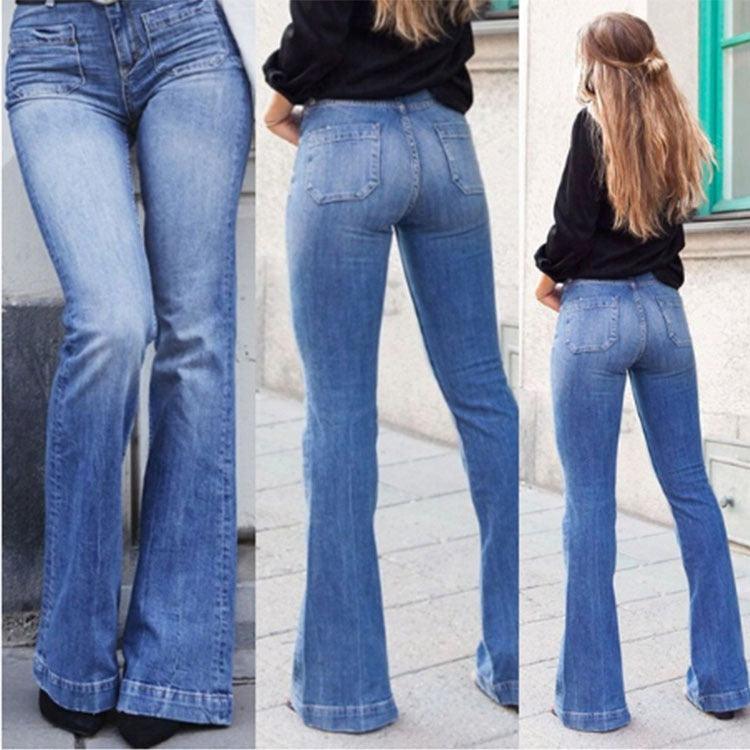 Cowgirl Chic Wide Flare Jeans - Stylish Denim Flare Pants for Trendy Women - Rustic Avenue