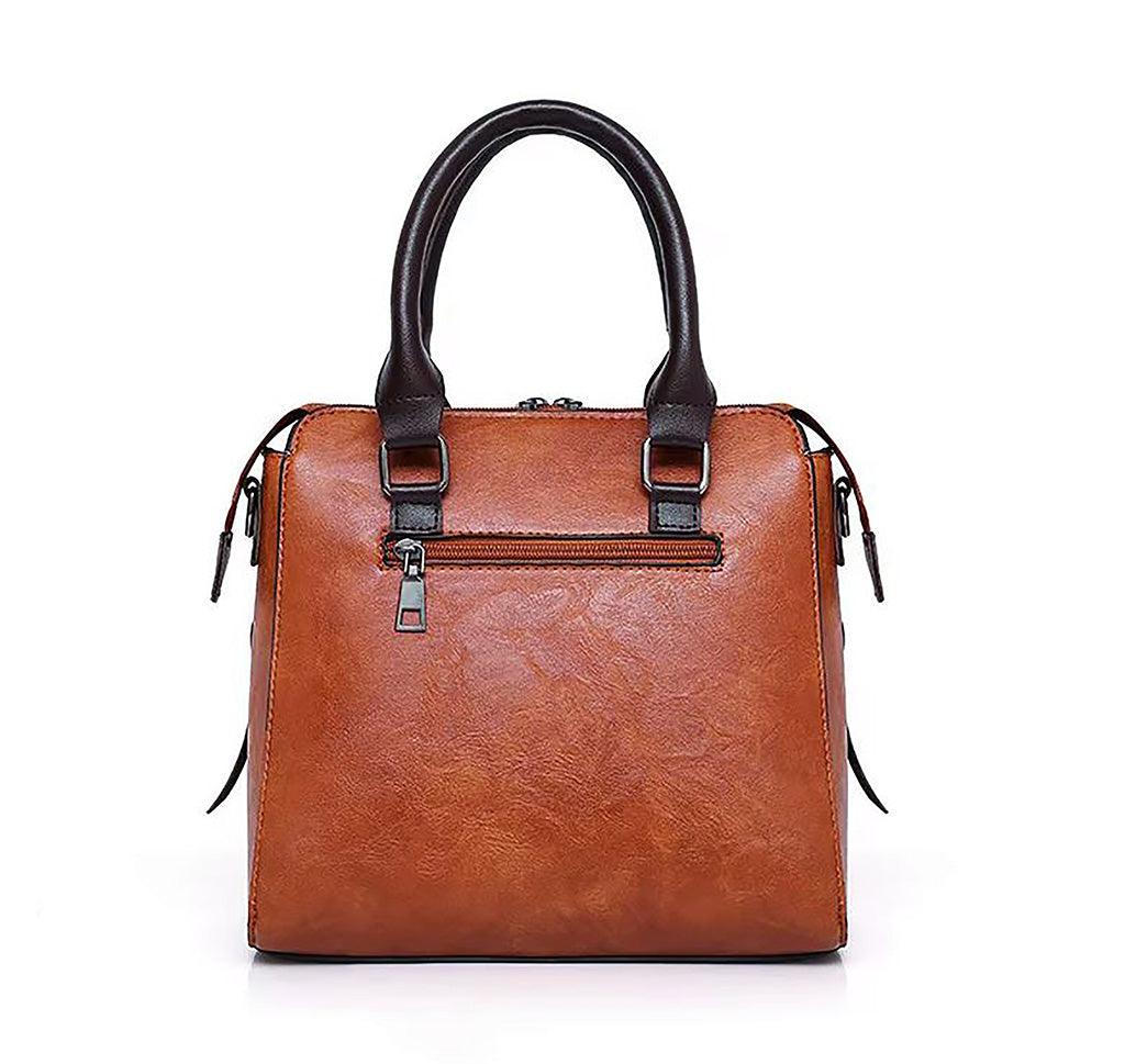 Vintage Leather 4 - Piece Messenger Bag Set | Luxury Leather Tote, Clutch & Wallet Set - Rustic Avenue