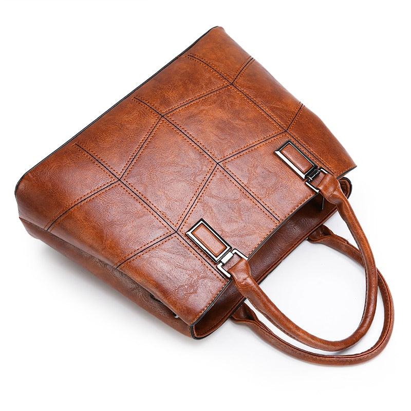 Luxury 3 Piece Leather Tote Set | Genuine Leather Cowgirl Shoulder Bag & Clutch - Rustic Avenue