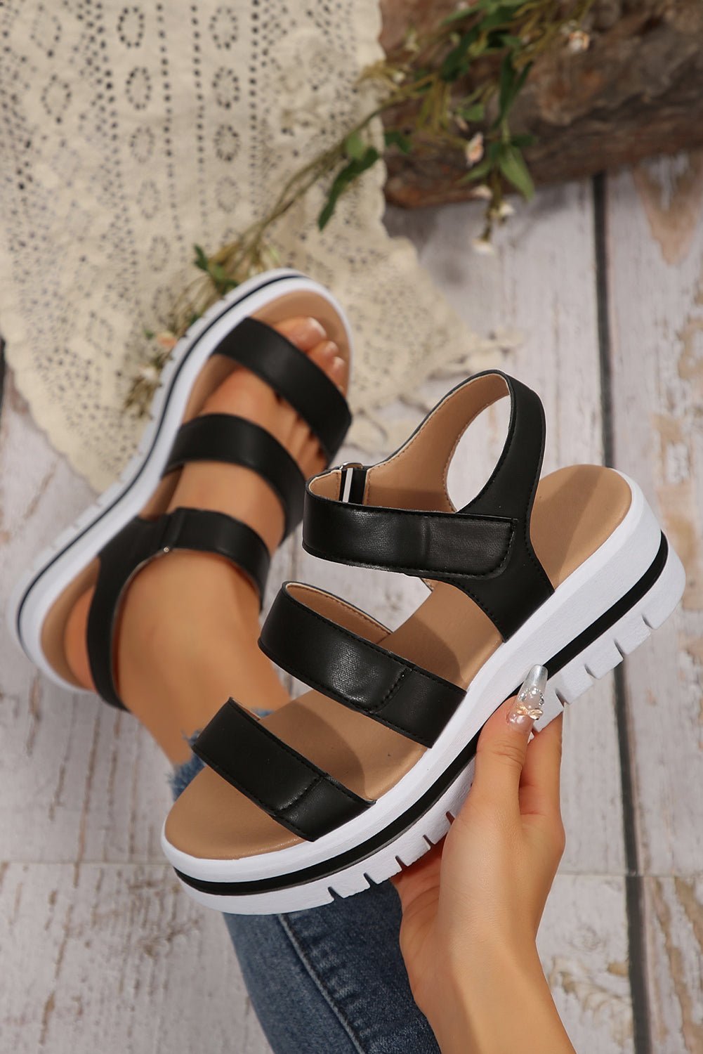 Marley Pu Leather Platform Sandals - Rustic Avenue