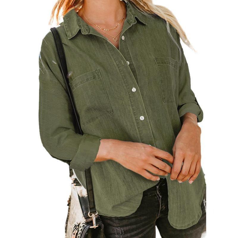 SilkSoft Loose Fit Denim Shirt - Rustic Avenue