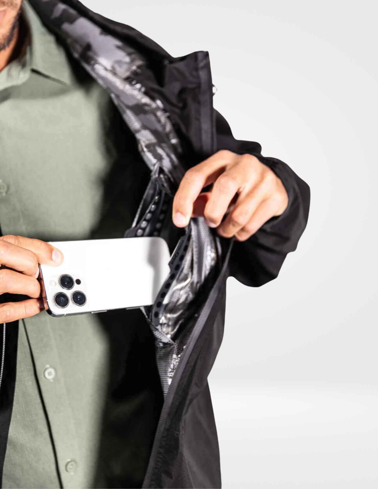 Waterproof Rain Jacket With A Waterproof Pocket - Rustic Avenue